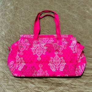 Vera Bradley Triple Compartment Stamped Paisley Travel Bag